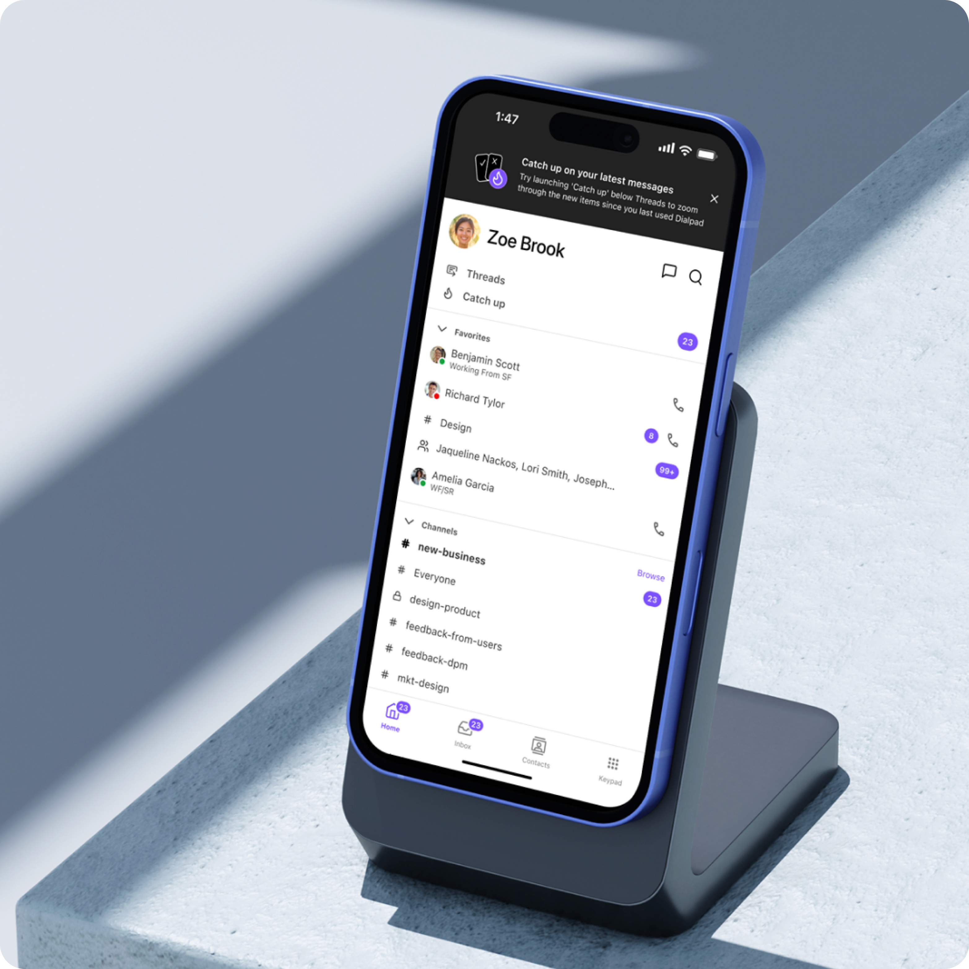 Catch Up feature discovery and notification